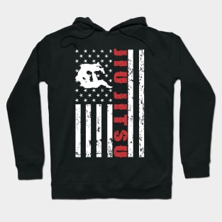 Jiu Jitsu American Flag - US Sports Hoodie